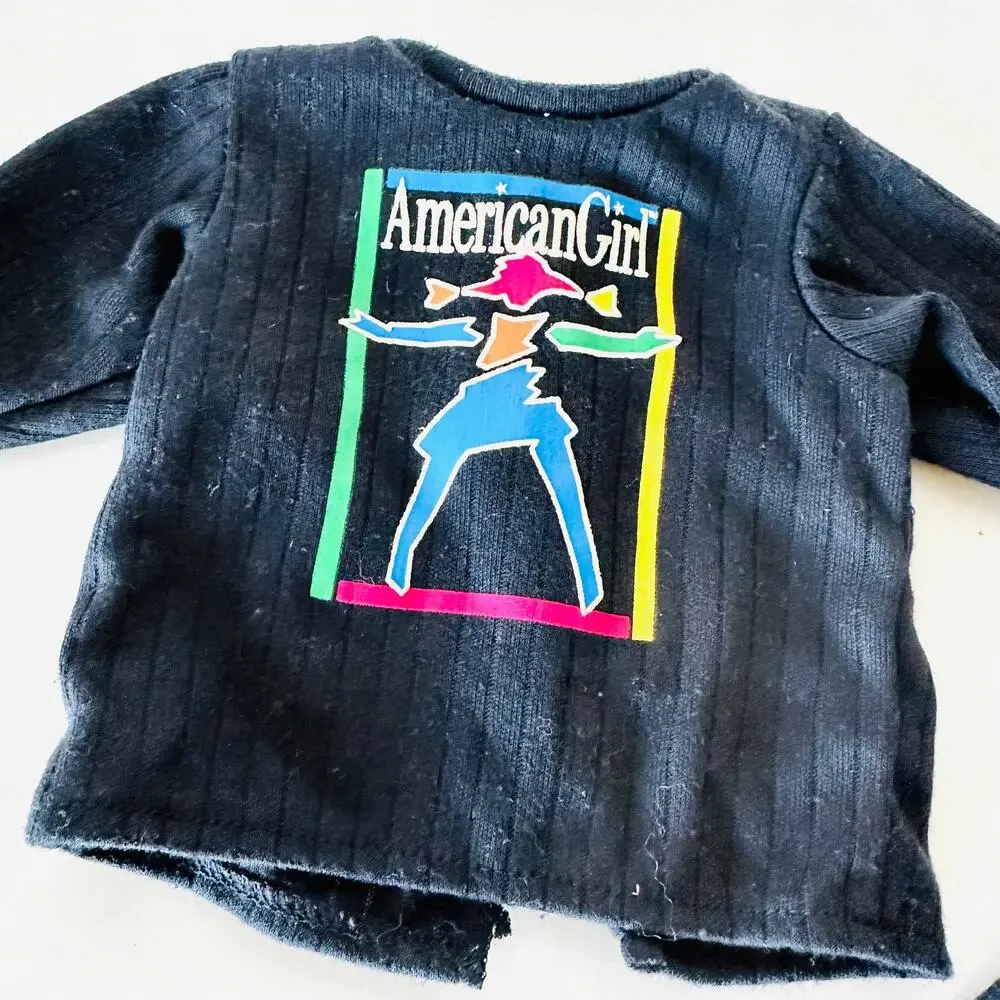 AMERICAN GIRL DOLL TODAY Black Rainbow PJs Set 1 Pajama Pants Shirt Sleepover